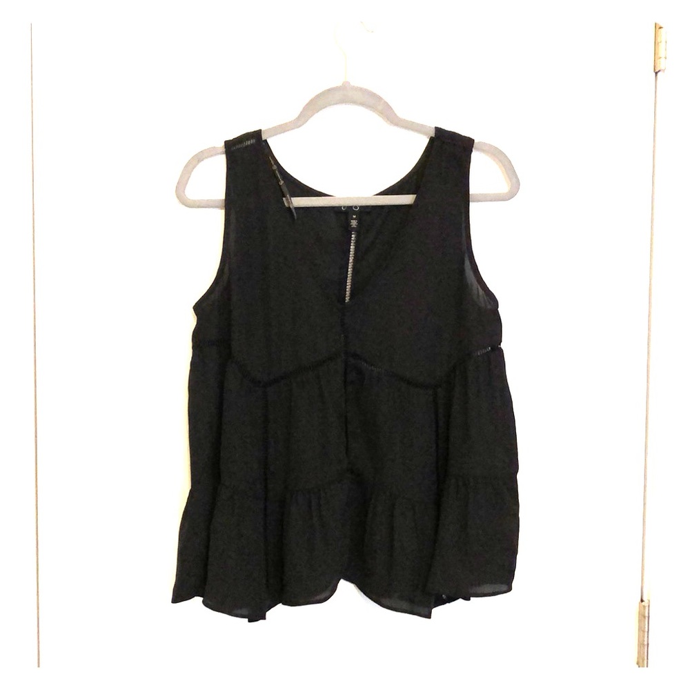 Jessica Simpson sheer black tank top
